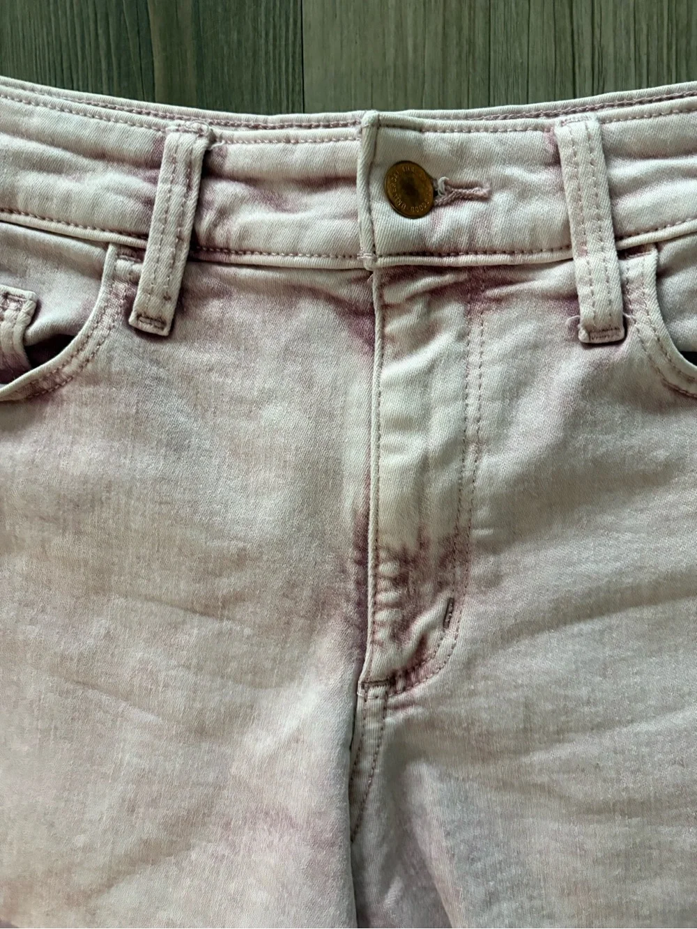 Universal Thread Pink High Rise Midi Denim Shorts